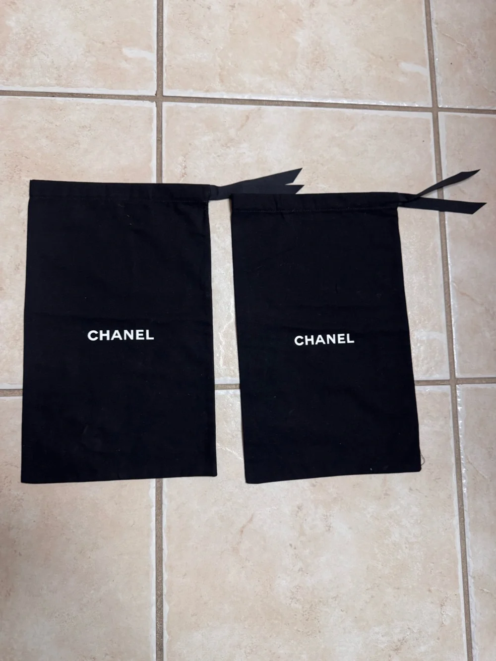 Chanel Black Drawstring Dust Bags